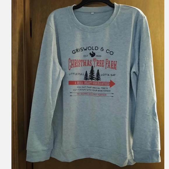 Griswold Christmas Tree Farm Lightweight Sweatshirt XL - Picture 5 of 8
